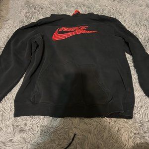 NIKE vintage hoodie with red logo, size large, super comfy